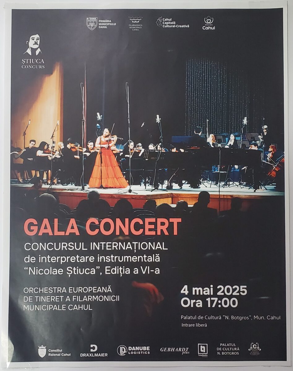 Muzeul Cahul, Afiș ”Gala Concert. Concursul Internațional de interpretare instrumentală „Nicolae Știuca”. Ediția a VI-a”