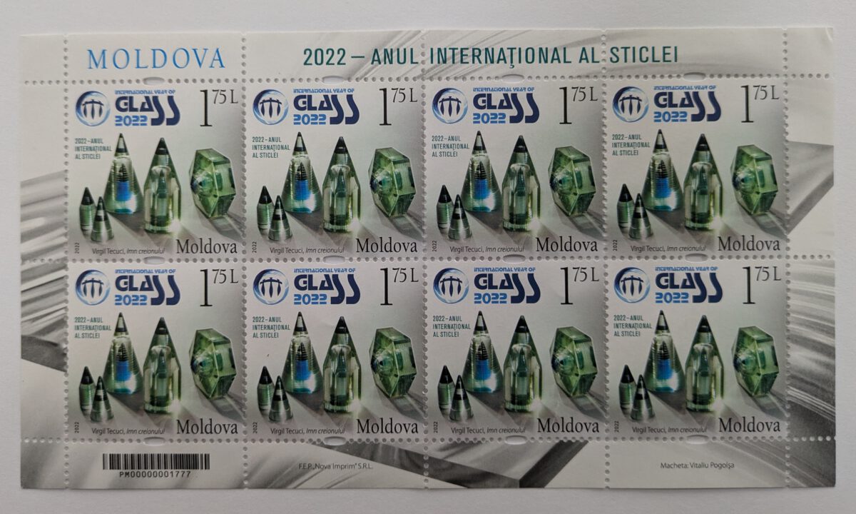 Galerie Marcă poștală „ONU: Anul 2022 – Anul internațional al sticlei”